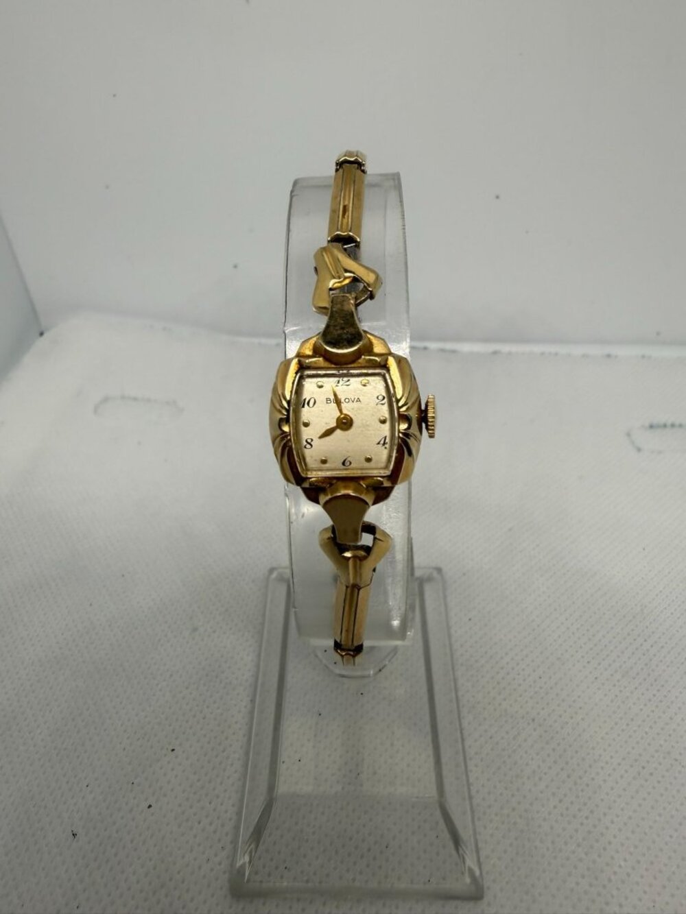Vintage 1958 Bulova Ladies 10K Rolled Gold Plate Manual Wind Watch R193617